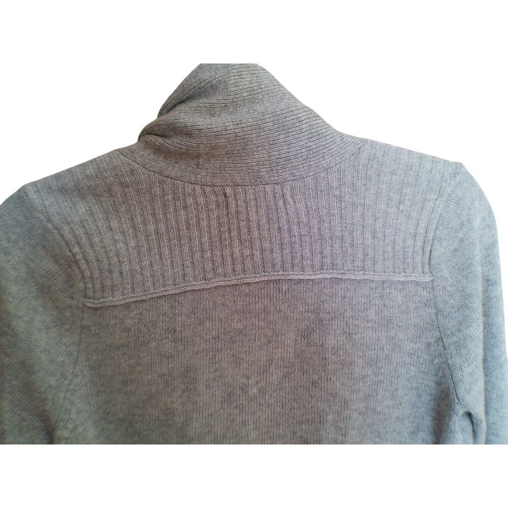 Banana Republic 45% Wool, 25% Viscose Open Water Fall Gray Cardigan Size Small - Picture 6 of 9